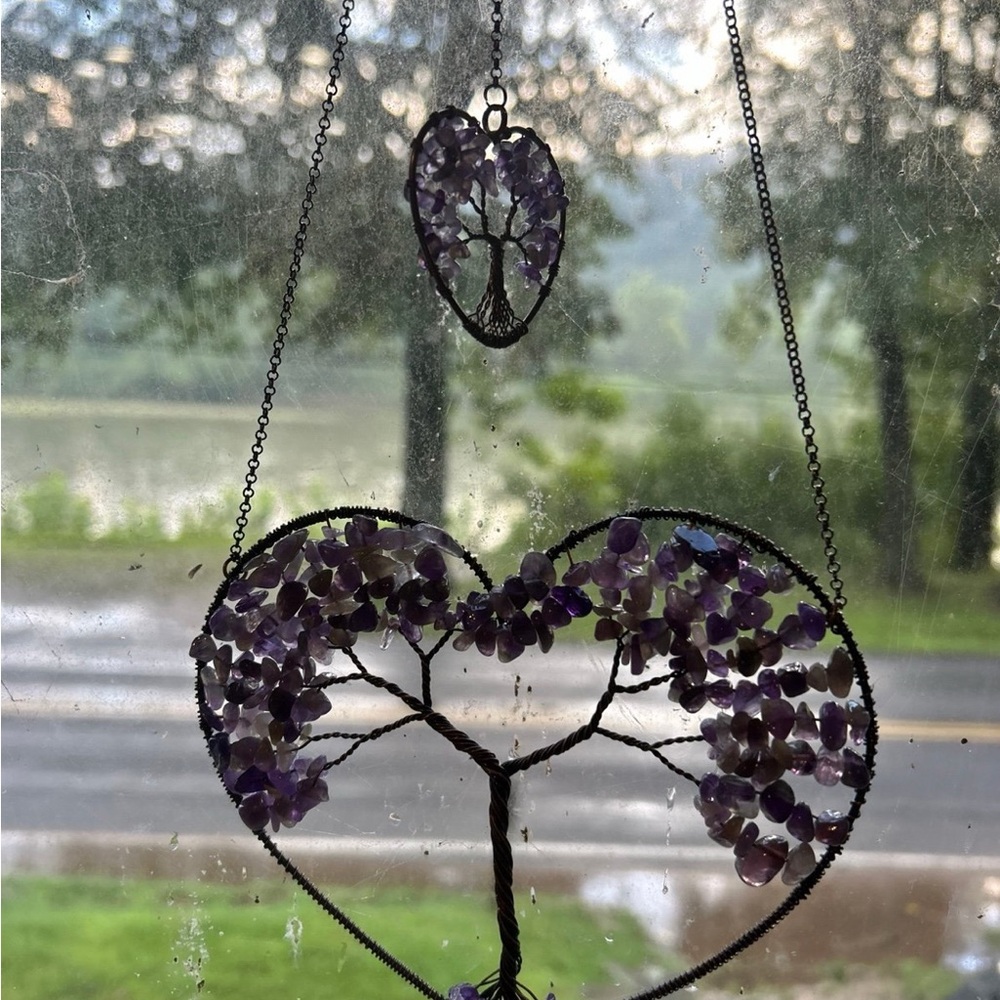 Purple Heart Tree Suncatcher